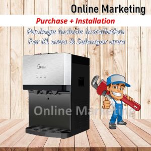 [ INSTALLATION PACKAGE FOR KL & SELANGOR ] Midea Mild Alkaline Water Dispenser Hot Normal Cold Model: 1630 With 4 Halal Water Filter