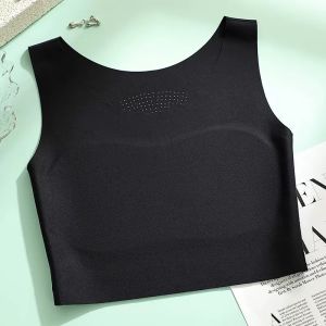 Scarless Womens Chest Lowering Cup Invisible Fit Wide Shoulder Strap Comfortable Back Breathable Vest Wrap Chest Strap Bra