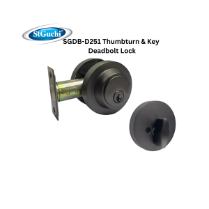 St Guchi Thumbturn & Key Deadbolt Lock SGDB-D251 Stainless Steel SUS304 (Gun Grey)