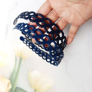 Bờm tóc Cài tóc màu trơn bóng bản dày 1cm đến 2cm CAI08