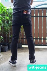 กางเกงยีนส์ขากระบอกเล็กผ้ายืดเป้าแบบกระดุมและเป้าแบบซิป[นายแบบสูง170นะจ๊ะ]