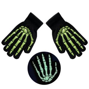 Dạ Quang Bộ Xương Halloween Claw găng tay tiệc cosplay Dress Up Lễ Hội Đảng Glowing Túi Ủ Ấm bàn tay Găng Tay Kín Ngón