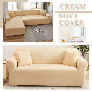 Elastic Sofa Cover Full Hemmed Ordinary/L-type Retractable 1/2/3/4 Seat Living Room Sofa Cover Pillow Case and Foam Rod