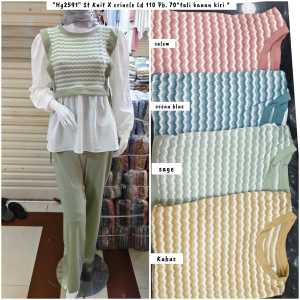 youras setcel wanita kaos knit rajut import kombinasi terlaris terbaru termurah cod
