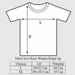 Kaos Wanita Lengan Pendek Kingcup KC-008: Desain Casual & Nyaman