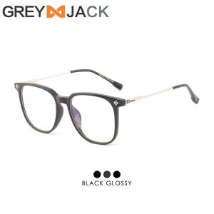 Grey Jack Kacamata Antiradiasi Blueray Model Kotak Simple Ringan TR+Metal Bisa Minus 30134
