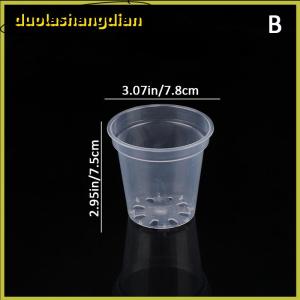 [Duola] Round Planter Pot Orchid Nursery Container Planter Container Transparent Orchid Container Round Starting Pots