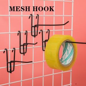 10PCS Thicken Black Mesh Hooks Screen Hooks Stainless 5cm/10cm/15cm/20cm For Hanging Display