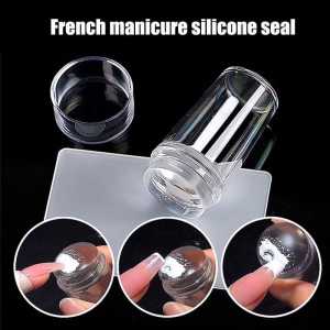 SET STAMPING TOOL + SCRAPER NAIL ART STAMP KUKU JELLY SILICON STEMPEL GAMBAR KUKU NAILART STAMP BESAR NAIL ART