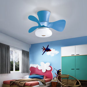 [YJ] Spot modern style smart ceiling fan light creative study bedroom dinner 3 colors with remote control LED light