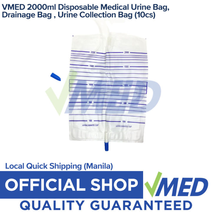 VMED 2000ml Disposable Medical Urine Bag,Drainage Bag , Urine