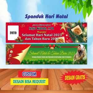 Spanduk Banner Natal Tahun Baru Bisa Request Desain