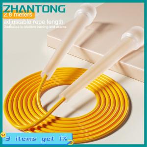 ZHANTONG เชือกกระโดดสำหรับเด็ก2.8ม. เชือกกระโดดเชือกกระโดดมือจับโปร่งใสเชือกกระโดดสำหรับแข่งอุปกรณ์กีฬา