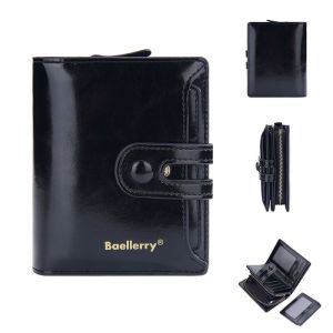 EERSHENSHI กระเป๋าสตางค์ผู้หญิงสไตล์หรูหรา พร้อมช่องใส่บัตร ทำจากหนังPUกันน้ำ ขนาดกะทัดรัดเหมาะสำหรับใช้ประจำวัน