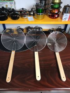 TERMURAH Serok Laba-Laba  Gagang Kayu PJM130-132/Saringan Serbaguna Stainless