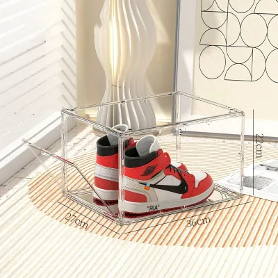 NEST Foldable Transparent Shoe Box Shoes Rack Storage Box Shoe Organizer Shelf Free Installation Cabinet