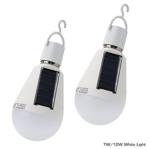 PURETEN Flicker-Free LED Rechargeable Bulb Light Portable E27 Night Light 7W 12W 1200mAh Solar Emergency Bulb Power Failure Emergency