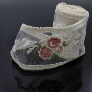 MMLUCK ประสิทธิภาพ ชุด เจ้าสาว เครื่องประดับ ดอกไม้ งานแต่งงาน เย็บผ้า สีขาว การตกแต่ง ขอบลูกไม้ ริบบิ้นลูกไม้ ปัก DIY