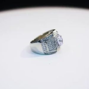 FC925 sterling Silver sang trọng kim cương người đàn ông của vòng