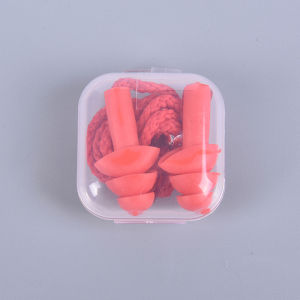 【🇲🇾Stock 】1 Pair Silicone Ear Plugs Anti Noise Ear Plug / Noise Reduction and Sound Insulation Bullet Shape Earplug With with Rope and Box 多用途耳塞 工业防噪 运动游泳耳塞
