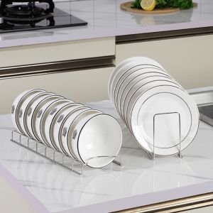【Ready Stock】304 Stainless Steel Kitchen Dish Rack Dish Drainer Storage Shelf Cutlery Holder 防锈耐用碗碟架沥水架厨房收纳置物架