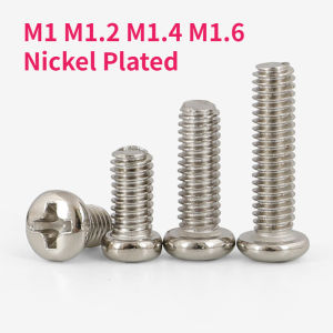 M1 M1.2 M1.4 M1.6 Nickel Plated Carbon Steel Cross Phillips Round Pan Head Screw Bolt