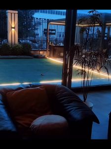 [48H Shipping] LED Outdoor Waterproof Solar Light Strip for Homestay Courtyard Balcony Decoration Remote Control Light Sensor COB Exterior Wall Light StripFast shipping