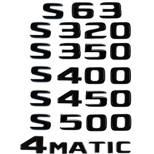 Car Trunk Letters Logo Emblem Badge Decals Sticker For Mercedes-Benz S Class W222 W223 S63 S65 S200 S220 S250 S260 S300 S350 S400 S500 S550 S600 S320 S450 4MATIC Accessories