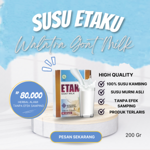 ETAKU GOAT MILK 100% Asli Susu Kambing Etawa With Nano Technology Premium Multikhasiat - Etaku Original 1 Box Isi 200gram