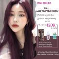 Thuốc nhuộm tóc màu TÍM NHO/TÍM RƯỢU VANG 💖 tặng kèm trợ dưỡng oxy 100ml 💖. 