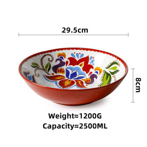 OMK American Ceramic 2500ML Serving Bowls Fruit salad bowl