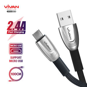 VIVAN Kabel Data Micro USB Kabel Fast Charging 2.4A - 100CM - Garansi Resmi 1 Tahun - BTK-M