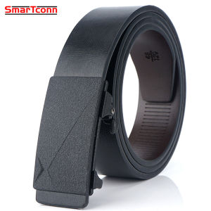 SmarTconn Mens Belt Genuine Leather Click Ratchet Dress Belt for Men with Automatic Sliding Buckle Elegant Gift Box