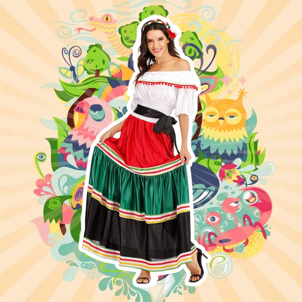 Women Mexican Senorita Costumes Fancy Dress Cosplay Halloween Party Outfit for Adult Lazada