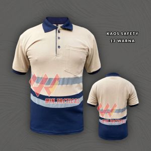 COD Kaos Polo Safety / pakaian pria / krah polo polosan / Lengan Pendek Kombinasi 2 Warna / kaos pria mix warna / kaos polo premium
