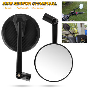 True Carbon Fiber Motorcycle Mirror Scooter E-Bike Rearview Mirrors Electrombile Back Side Convex Mirror 8mm 10mm
