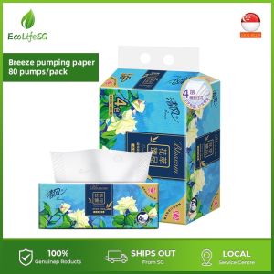 Breeze Flower Series 4-ply toilet paper UltraSoft Portable Tissue Paper 100% virgin wood pulp