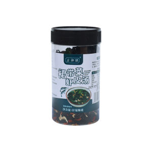 60g  Wakame and Dried Shrimp Soup Seafood Tri-Flavor Soup Mix Instant Seafood Soup Packets  Skirt with Vegetables Soup Seafood Three Fresh Soup No Additives No Salt Instant Food Seafood Soup