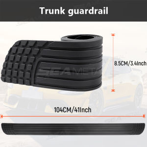SEAMETAL Car Trunk Rear Bumper Guard Strip 104x8.5cm Rubber Door Sill Plate Protector Mouldings Pad Trim Cover Strip Car Styling