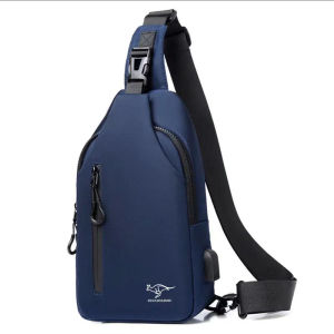 【ZUOLIDAISHU】USB  Anti-Theft Men Crossbody Sling Bag Zipper Male Shoulder Bag