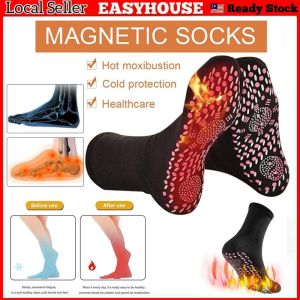 🔥LOCAL SELLER🔥 Magnetic Therapy Comfortable Foot Care Socks Stokin/Stoking Berpantang Sarung Sakit Kaki Bengkak Terapi Pantang Panas Self-Heating Socks Tourmaline Magnetic Therapy Comfortable Foot Care Socks Security Health Heating