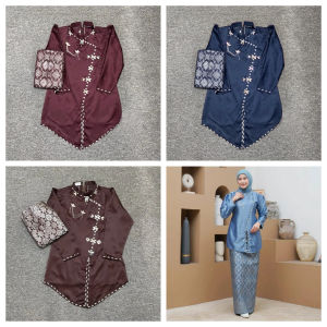 ALISHA ROK SONGKET One Set Baju Kurung Melayu Modern Premium Termurah Baju Setelan Kondangan Outfit Kebaya Pesta Wanita Remaja
