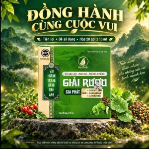 GIẢI RƯỢU GIA PHÁT – Hỗ trợ giảm say đau đầu và mệt mỏi sau khi uống rượu bia