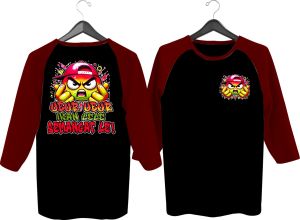 KAOS RAGLAN PRIA SABLON UBUR-UBUR IKAN LELE SEMANGAT LE \ KAOS RAGLAN PRIA LENGAN 3\4 ATASAN PRIA / KAOS MURAH / KAOS DISTRO / KAOS SIMPLE / T-SHIRT PRIA