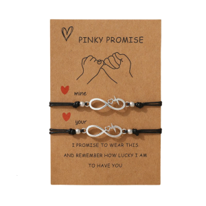 1 Pair Handmade Braided Bracelets Rope Bracelets Cotton Thread Adjustable Wrist Suitable for Various Occasion