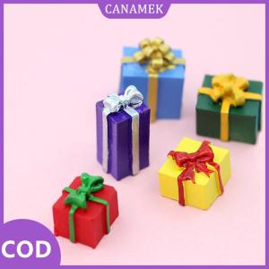 CANAMEK✨ 5 chiếc hộp quà giáng sinh Nhà búp bê thu nhỏ tỷ lệ 1/12 phụ kiện trang trí