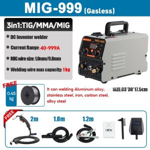 HAISHI MIG-950 Welding Machine Portable Home MIG/MMA/TIG 3IN1 Heavy Duty and High power inverter Quality Gasless Welder Inverter Welder IGBT Mig Welding Machine Mini Weld Electric Welding Machine Set Power Tools
