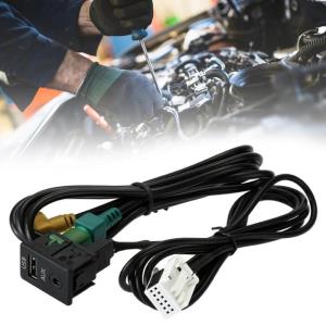 Replacement AUX USB Switches Port Socket USB AUX Switches Plug with Cable for B6 B7 RCD510 RCD310 Auto Accessories