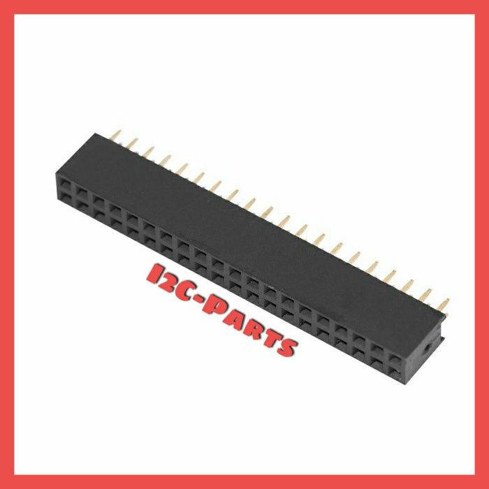 Header Female 2x20 40pin Double Row 2x20p Straight 2.54 2 x 20 | Lazada ...