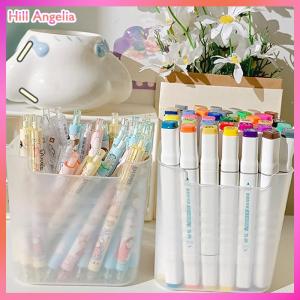 [Hill Angelia] Large Capacity Desktop Storage Pen Holder Desk Organizer Pencil Display Cup Simple Office School Supplies Stationery Box